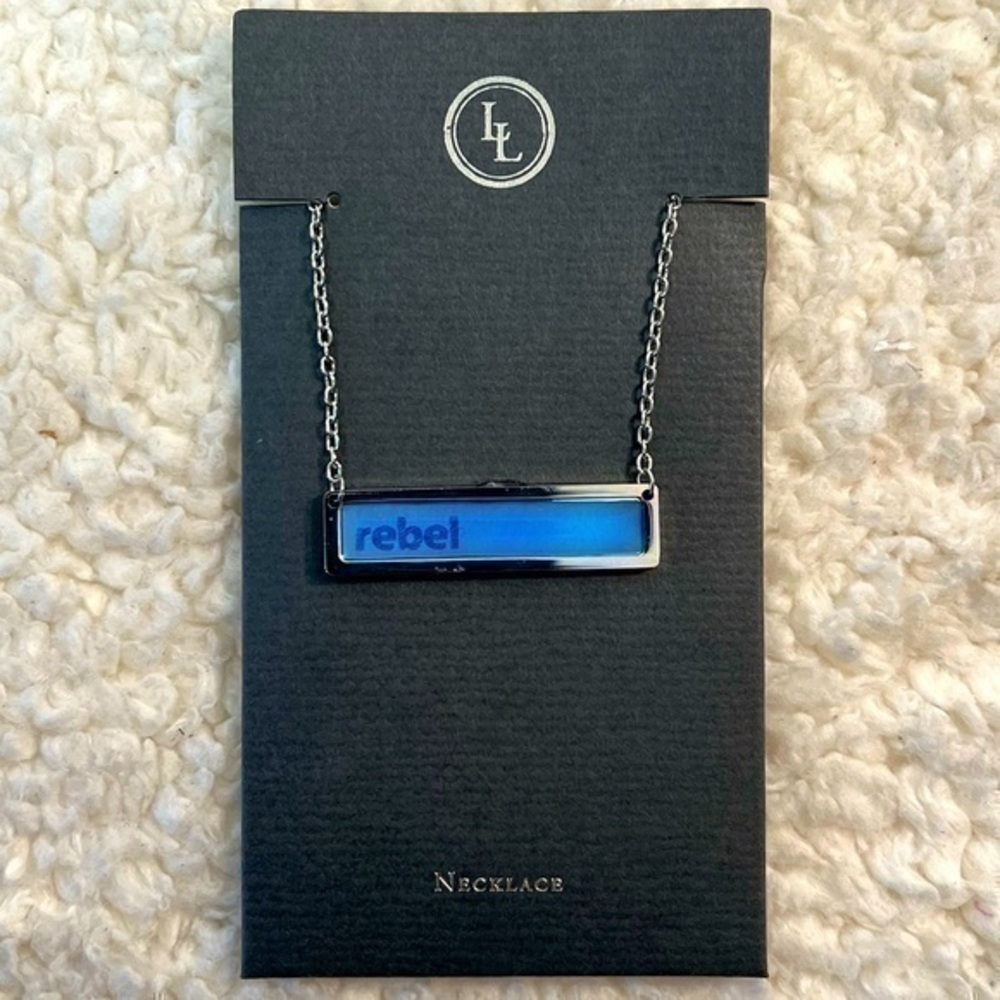 Lucy Lu "Rebel" Stainless/Enamel Bar Necklace